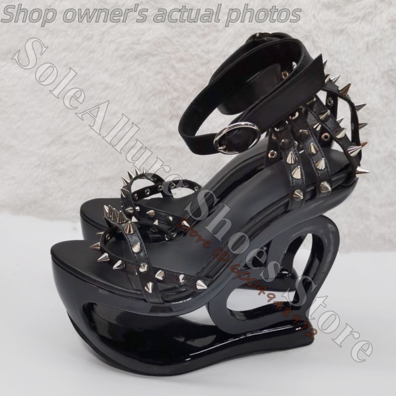Hot Pink Spike Stud Caged Hear - Casual Sandal Leather 评论和价格
