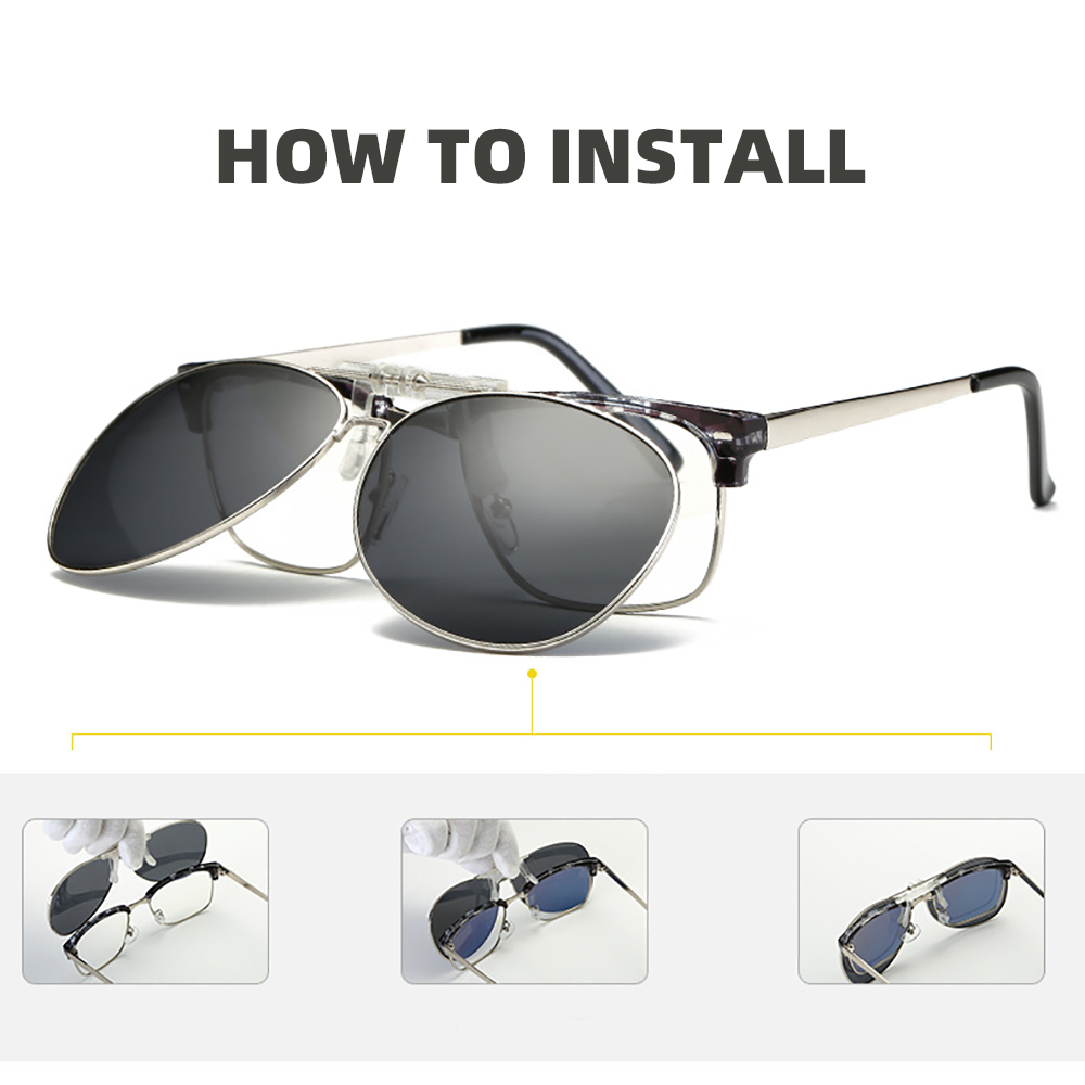 Oversized Pilot Clip on Sungla - Sunglasses Aviator Polarized 评论和价格