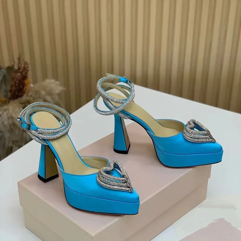Platform Crystal Love Decorati - Casual Sandal Leather 评论和价格